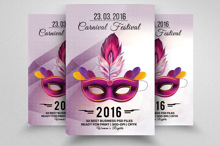 Mardi Gras Carnival Festival Flyer