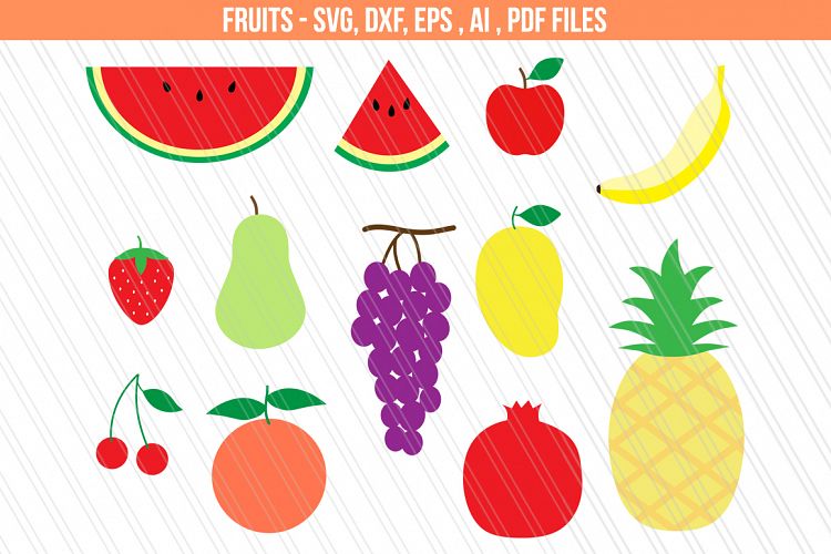 Fruits svg dxf cutting files