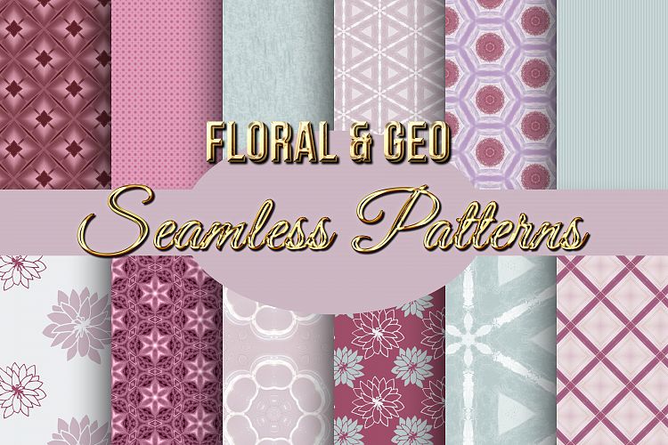 Floral and Geo Seamless Patterns
