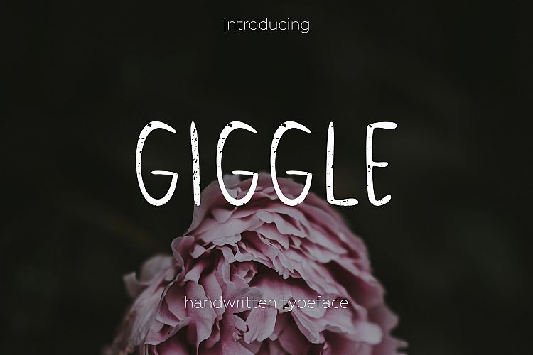 Giggle handwritten typeface. 
