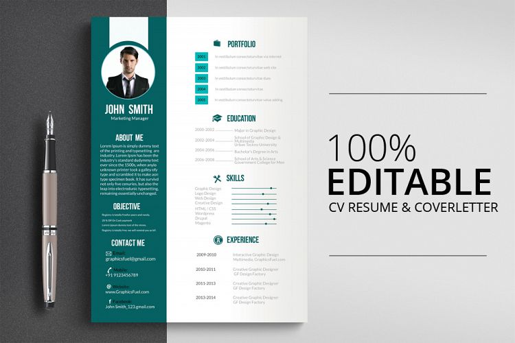 3 Pages CV Resume Template