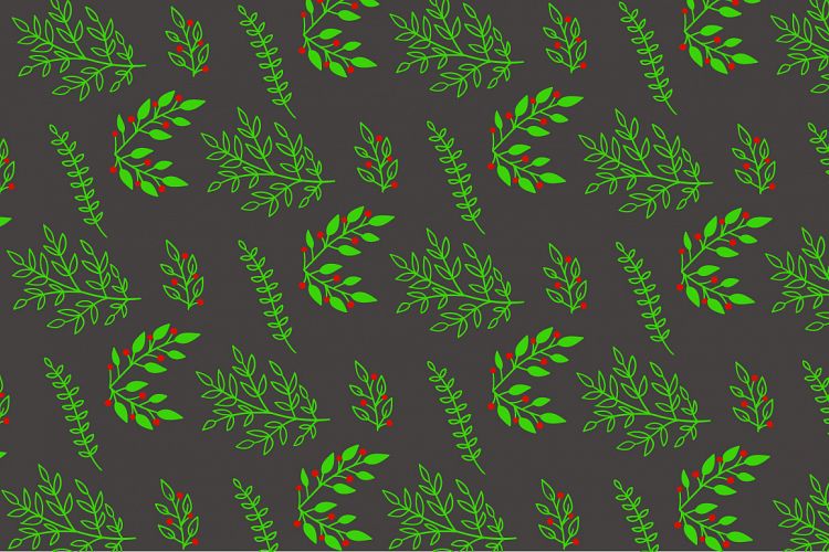 Christmas floral pattern