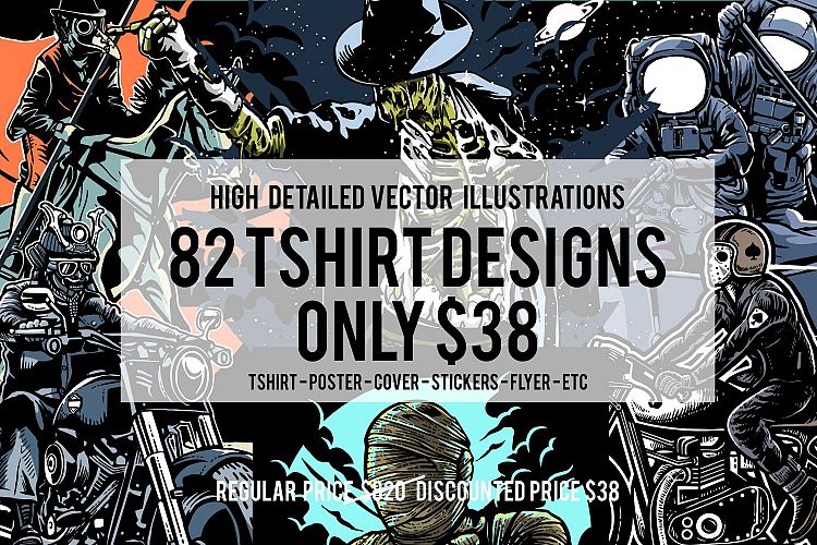 82 Tshirt Designs Bundle