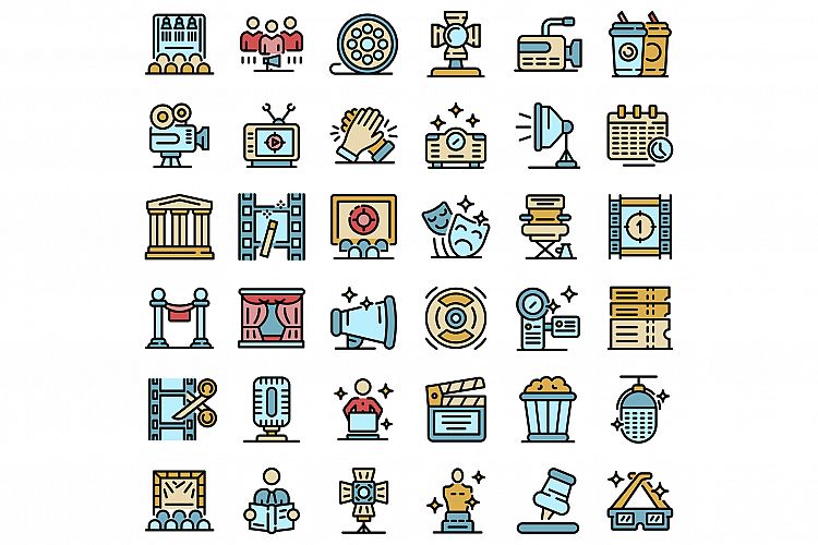 Art director icons set vector flat