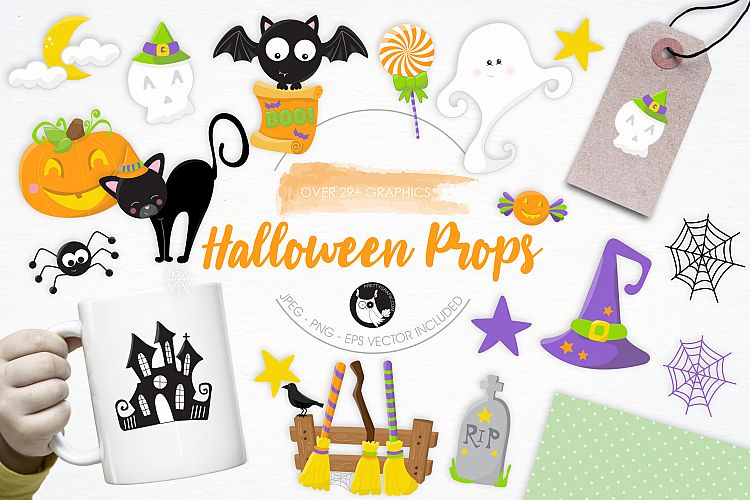 Halloween Props graphics and illustrations