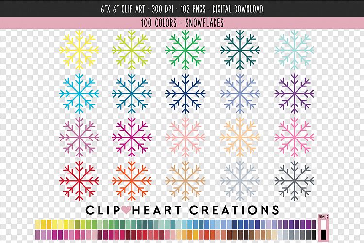 Snowflakes Clip Art - 100 Clip Art Graphics