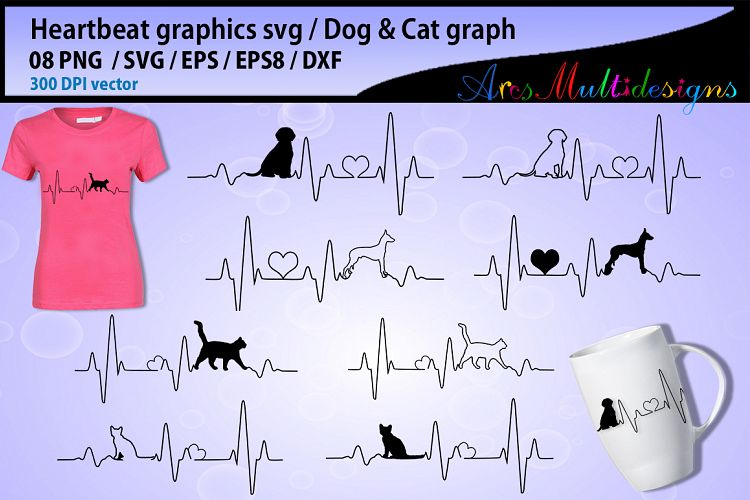 heartbeat graphics and illustration / heartbeat graph SVG / beats svg vector / dog heart beat svg / cat heart beat svg