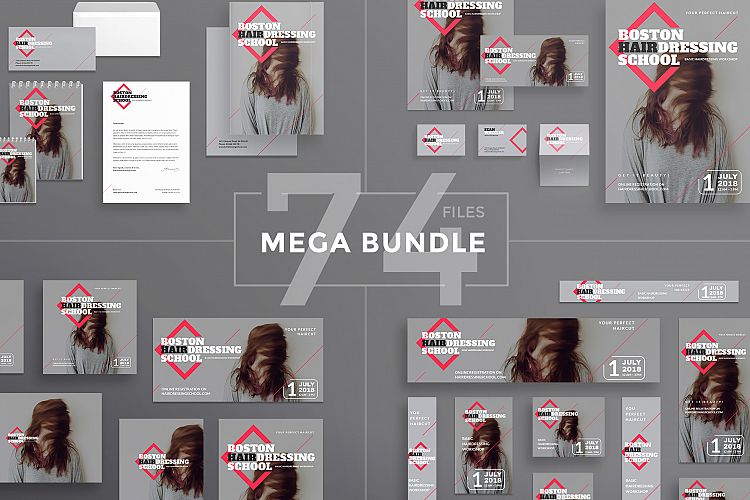 Hairdressing School Masterclass Design Templates Bundle