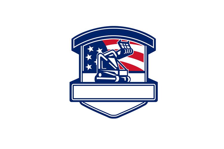 Forestry Cutter USA Flag Badge