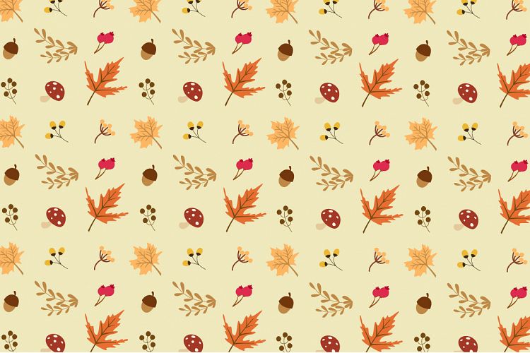 autumn elements pattern vector