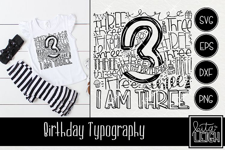 Third Birthday Typography