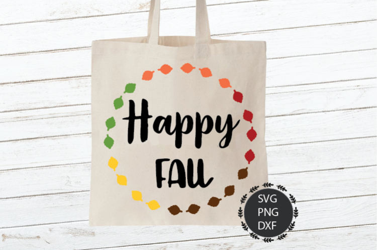 Happy Fall Wreath Svg, Png, Dxf