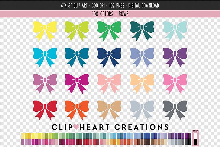 Bows Clip Art - 100 Clip Art Graphics