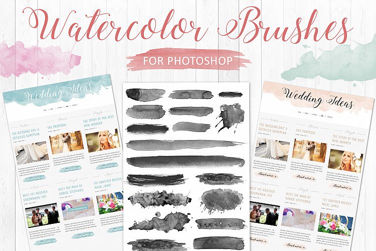 Watercolor Brushes for Photoshop
