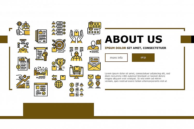 About Us Presentation Landing Header Vector example image 1