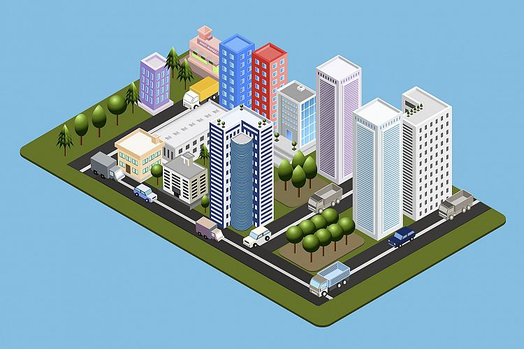 Isometric City Illustration 02
