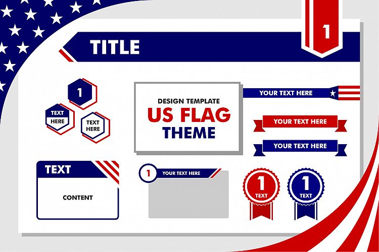 Design Template - US Flag Theme