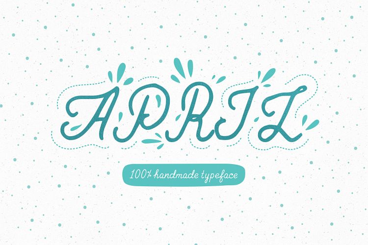 April—handwritten font