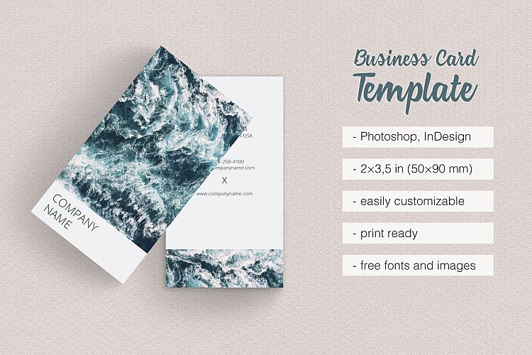 Vertical Photographer Business Card