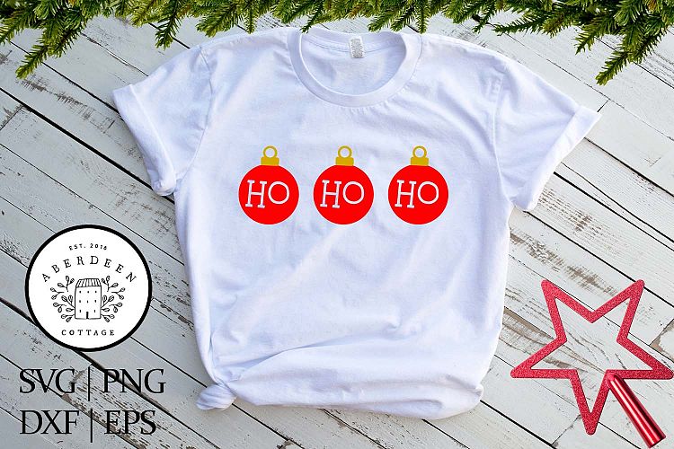 Ho Ho Ho Ornaments SVG Design