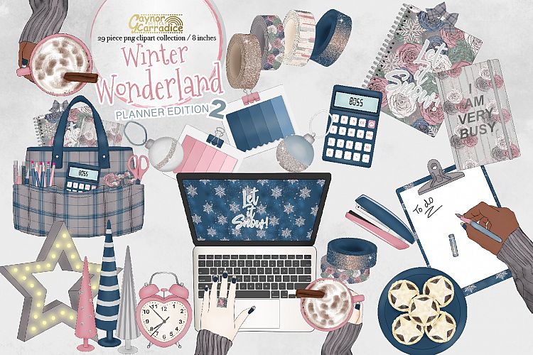 Winter plans fashion clipart collection 2