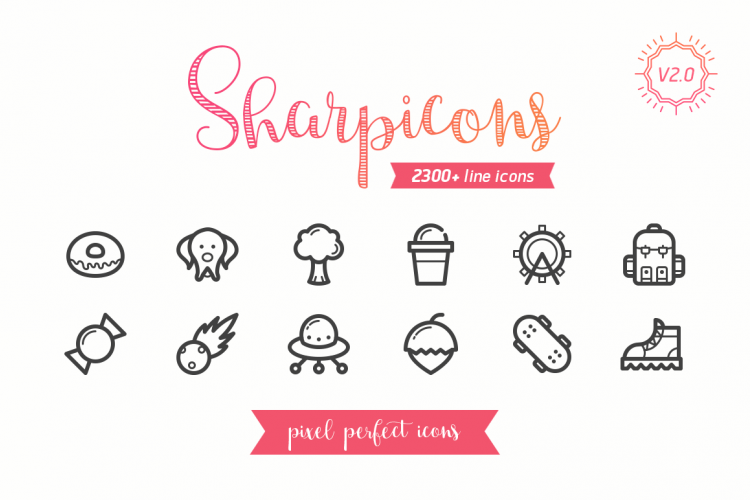 Sharpicons - 2300 Line Vector Icons