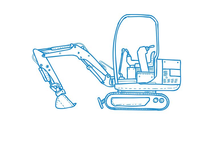 Mechanical Digger Mono Line