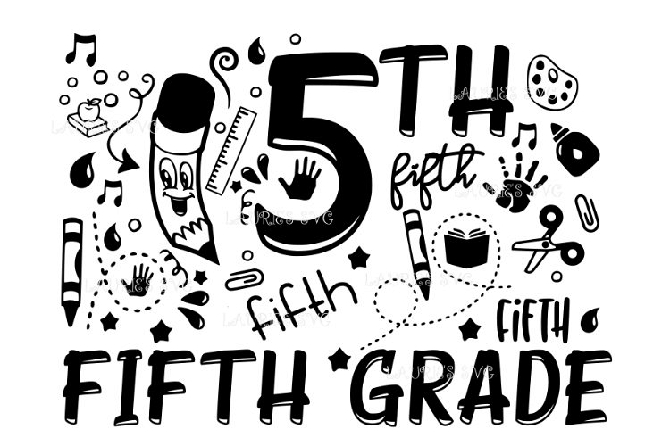Fifth Grade school FILE SVG,EPS,DXF,PNG,JPG