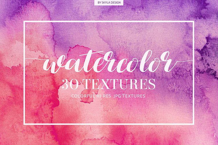 Colorful watercolor textures