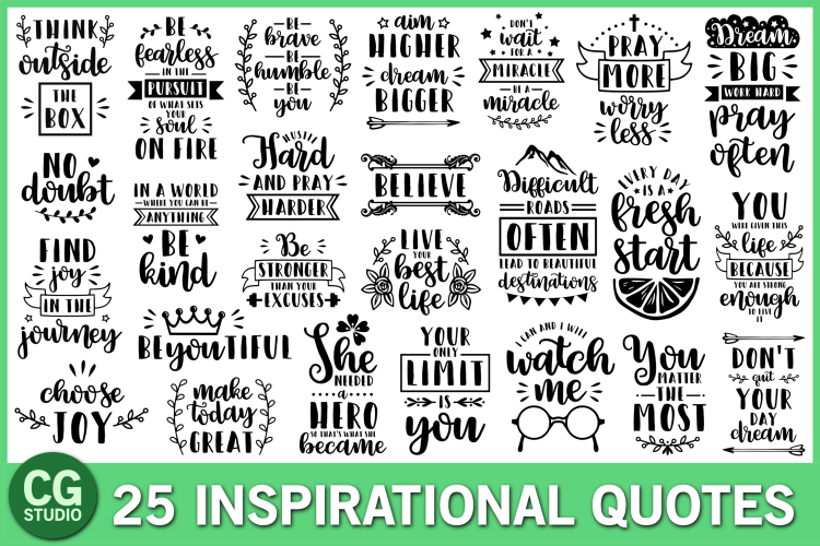 Inspirational quotes svg Bundle