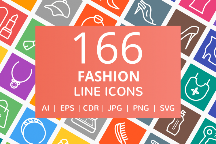 166 Fashion Line Multicolor B/G Icons