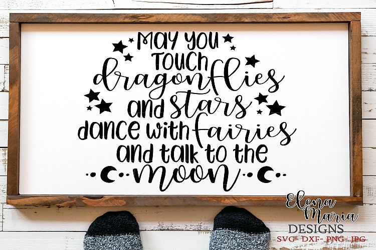 Dragonflies, Stars, Fairies and The Moon SVG, Baby Shower