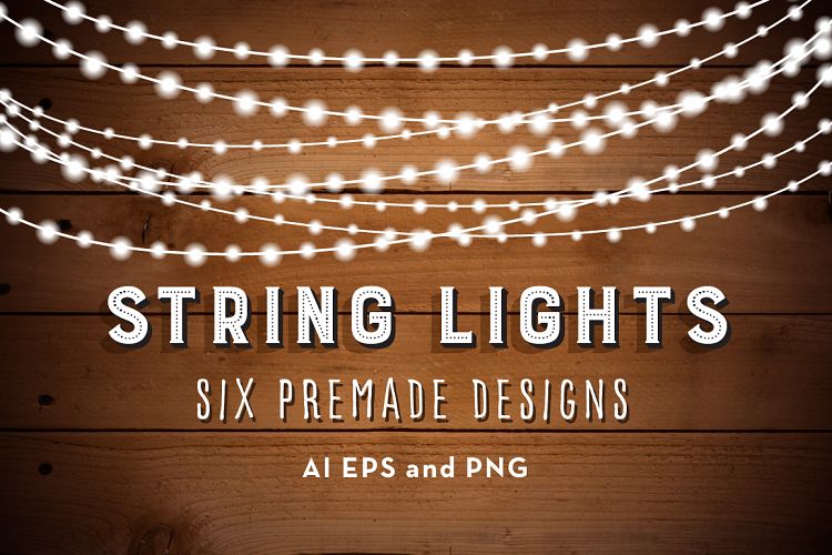 String Lights Bunches Clip Art Set example image 1