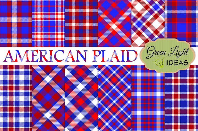 American Plaid Digital Papers