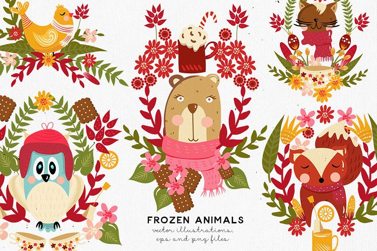 Frozen Animals Vectors