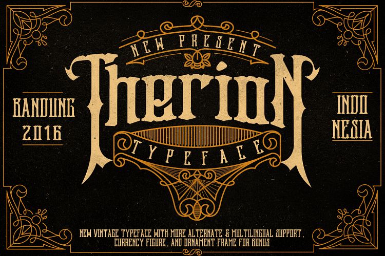 Therion Typeface + Ornament Bonus