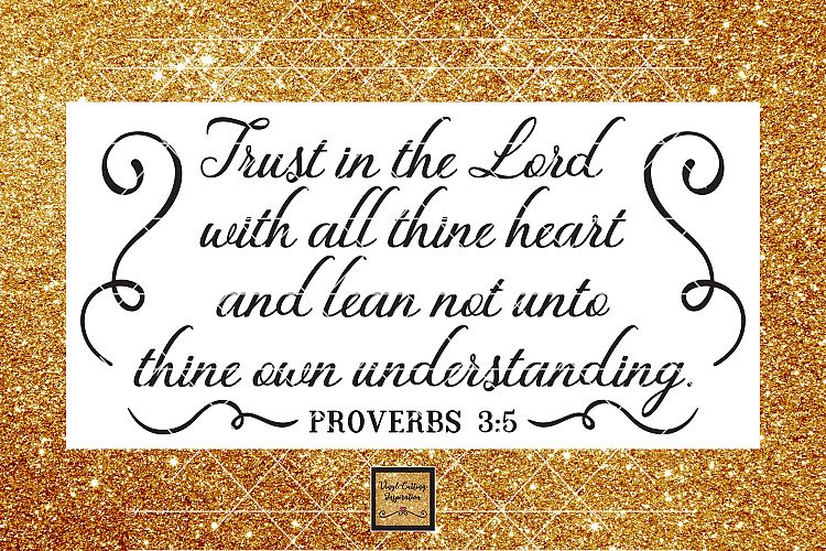 Trust in the Lord, Svg,  Bible Verse Svg, Christian Svg, Proverbs Svg, Scripture Svg, Religious Svg, Svg Files, Svg Cut Files for Cricut Dxf