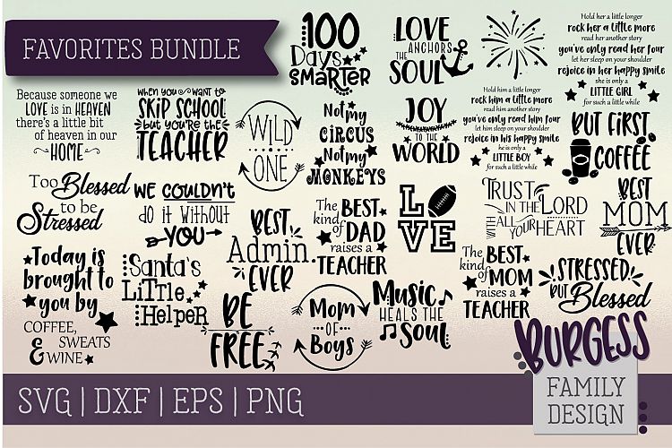 Favorites Bundle SVG DXF EPS PNG