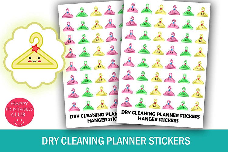 Dry Cleaning Planner Stickers- Hanger Stickers-Laundry