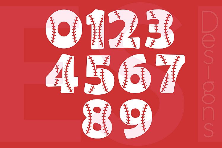 Download Free Svgs Download Baseball Numbers Design Set 0 9 Free Design Resources