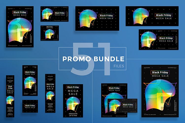 Black Friday Sale Design Templates Bundle