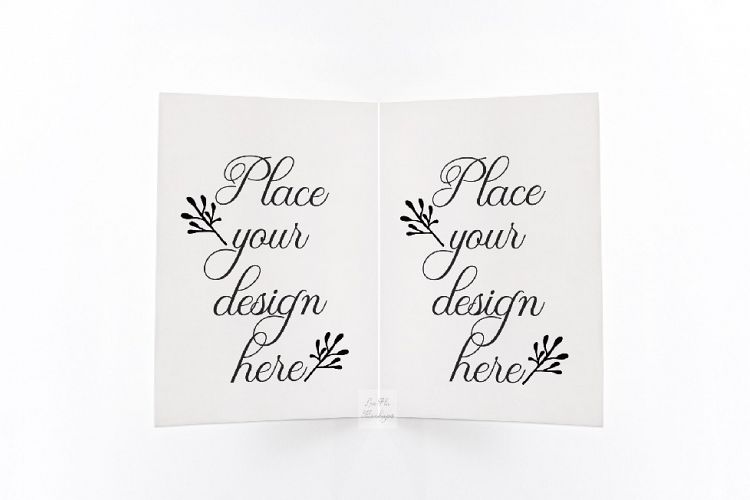 A5 A6 Open Greeting Card Mock up flatlay