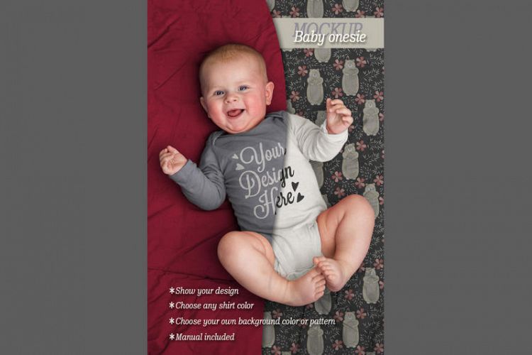 Mockup baby onesie