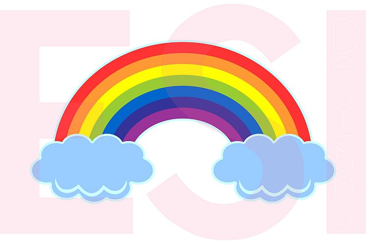 Free Svgs Download Rainbow In The Clouds Design Free Design Resources