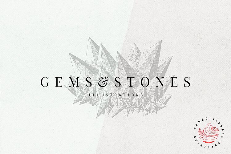 Premium Gems & Stones Geology Illustrations