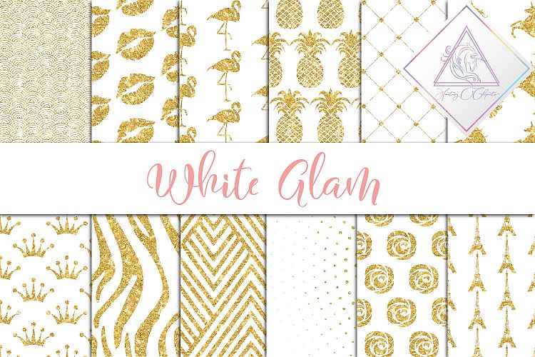 White Glam Digital Paper