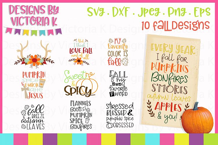Fall Autumn Bundle, Fall, SVG, DXF, PNG