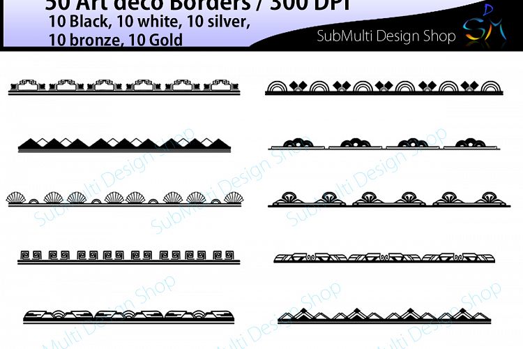 Art deco / art deco borders / art deco border clipart / art deco borders silhouette / art deco printable vectors / art decor / High Quality