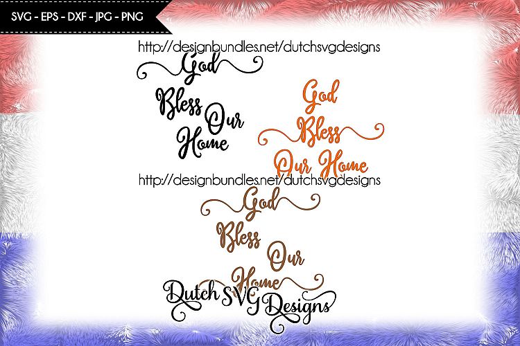 Text cutting file God Bless our Home, svg cut file