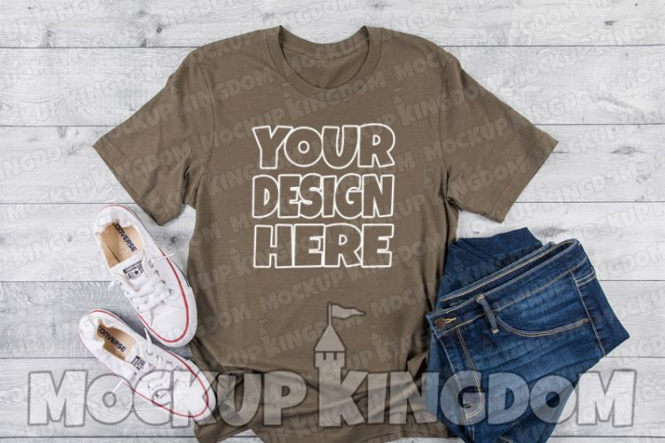 Unisex Crew Neck Shirt Mockup, Bella Canvas Mockup